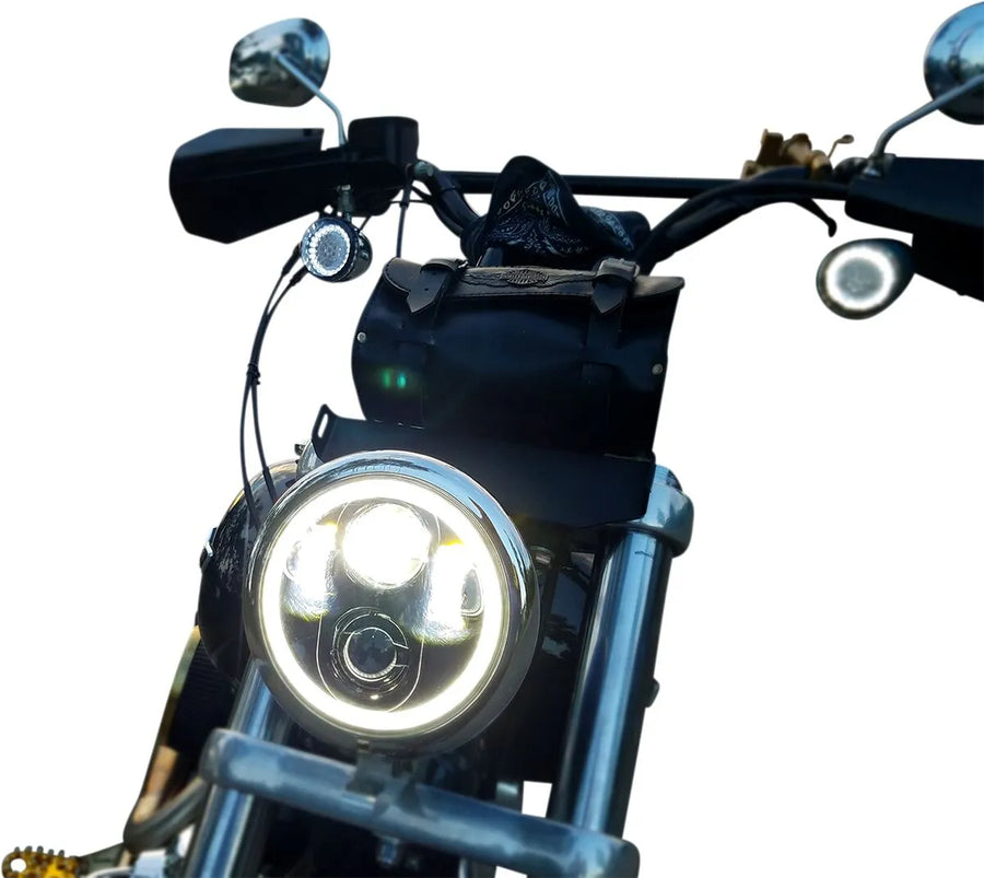 harley davidson sportster s rh 1250 s [CUSTOM DYNAMICS] – 5-3/4" LED halo headlight