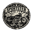 Harley davidson sportster [Hoodie] - Grunge Badge - Chest Print