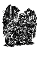 Honda nc 700 [Sweatshirt] - Manga Neon City - Chest Print