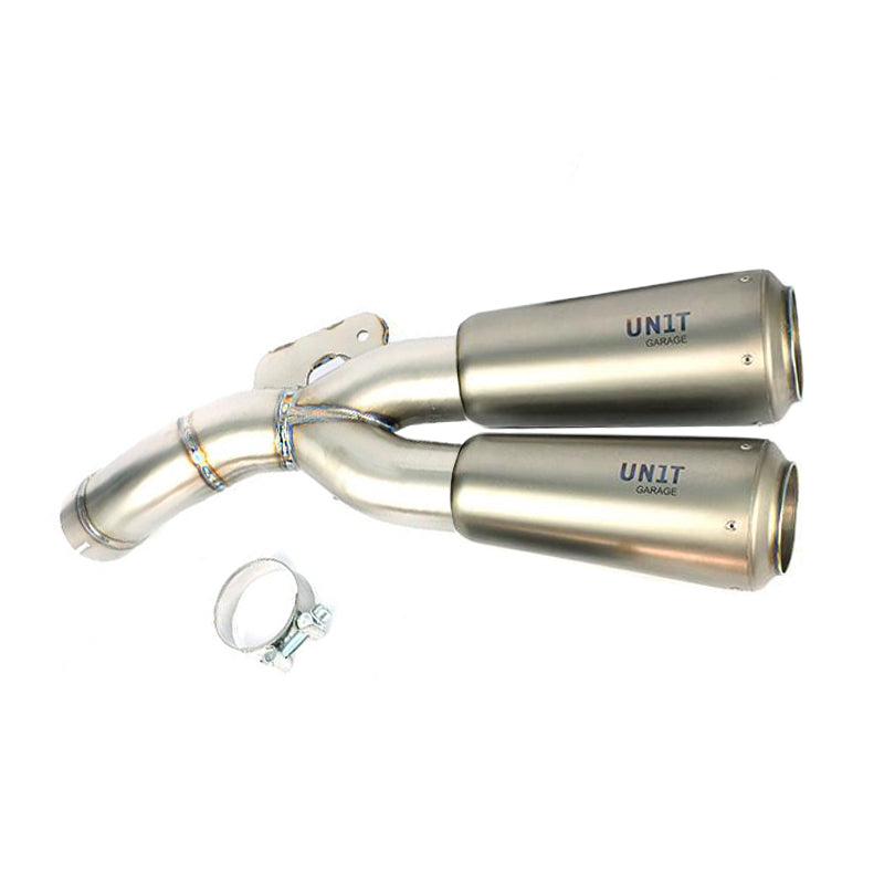BMW R nineT 1200 Pure [2017-2023] - Doppelauspuff aus Titan mit sichtbaren Schweißnähten