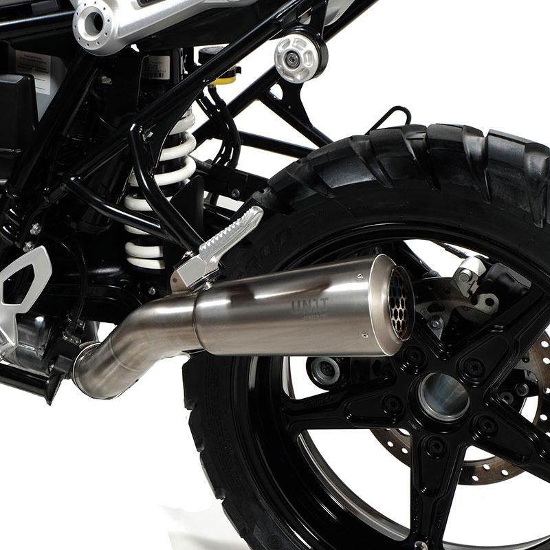 BMW R nineT 1200 Scrambler [2016-2023] - Niedriger Titanschalldämpfer + Unterstützung