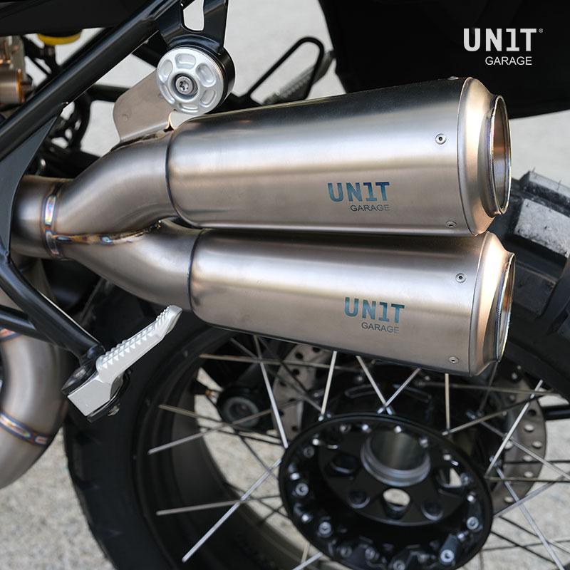 BMW R nineT 1200 Scrambler [2016-2023] - Titanium Doppelter Schalldämpfer mit sichtbarer Schweißnaht