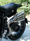 BMW R nineT 1200 Scrambler [2016-2023] - Titanium Doppelter Schalldämpfer mit sichtbarer Schweißnaht