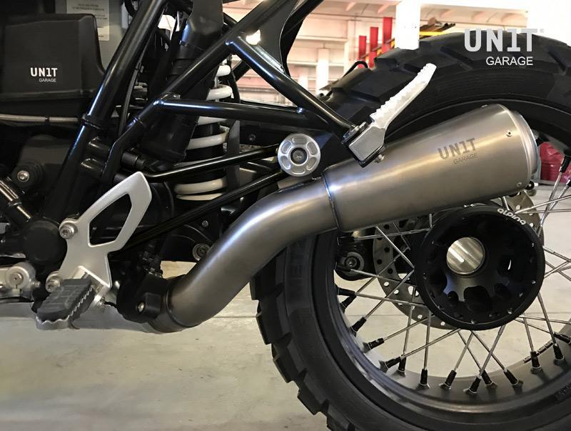BMW R nineT 1200 Scrambler [2016-2023] - niedriger Schalldämpfer + Unterstützung