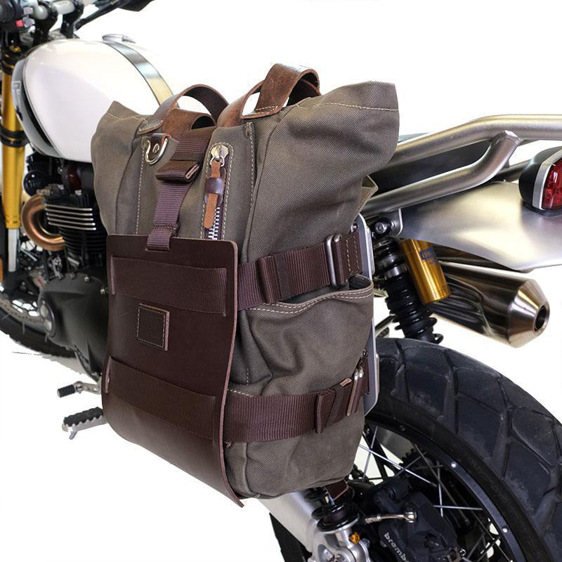 BMW R 1200 GS ADV LC [2014-2018] - Taschenhalter Aluminium mit verstellbarer Lederfront, Schnellkupplung und rechtem Rahmen