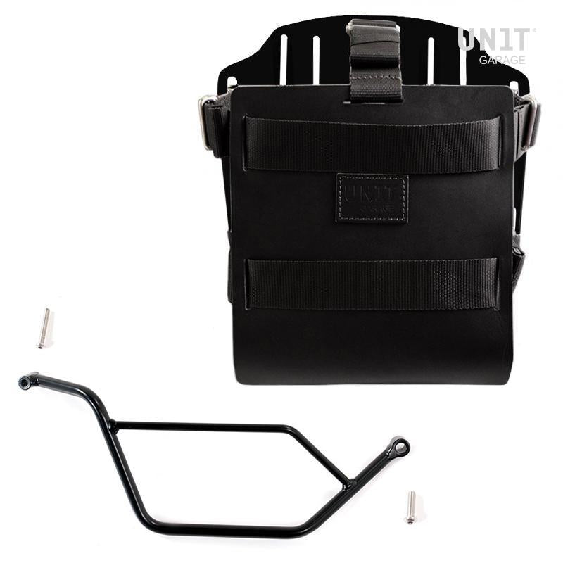 BMW R 850 R / R 1100 R [1993-2002] - Alu-Taschenhalter mit Lederfront, Schnellkupplung und rechtem Rahmen