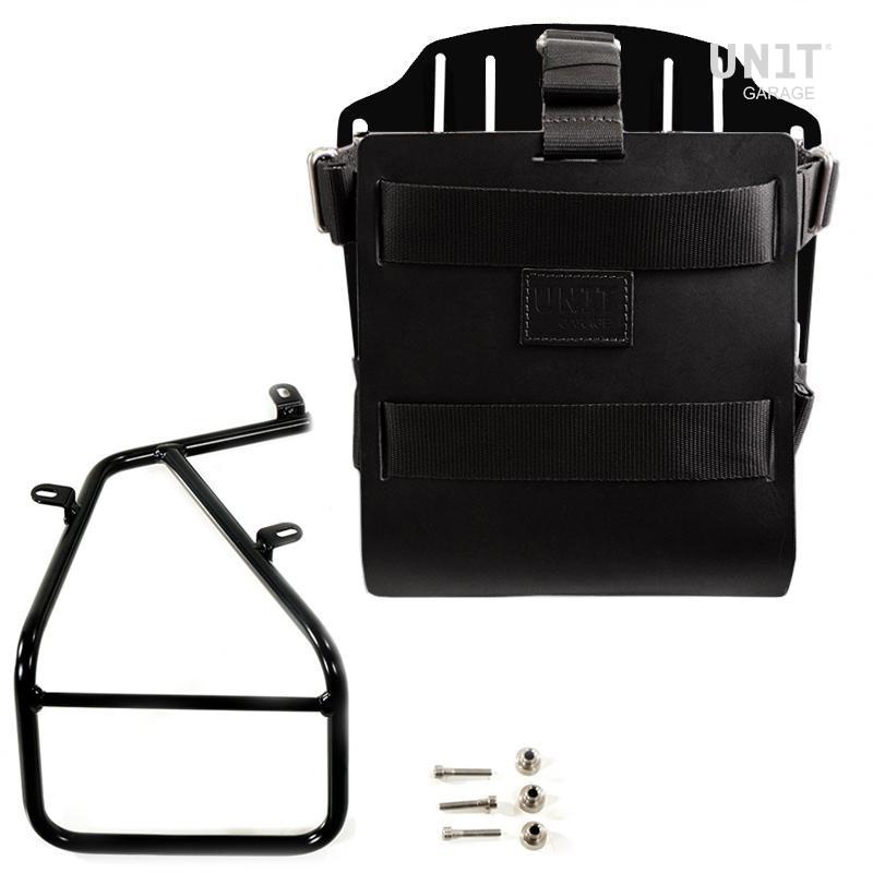 BMW R nineT 1200 Roadster [2014-2023] - Aluminium-Taschenhalter mit verstellbarer Lederfront, Schnellkupplung und Rahmen