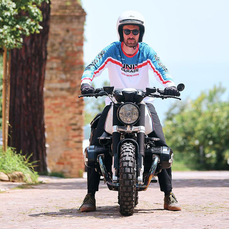 BMW R nineT 1200 Urban G/S (hoher Auspuff) [2017-2023] - Renntrikot Unit Garage – Pepsi