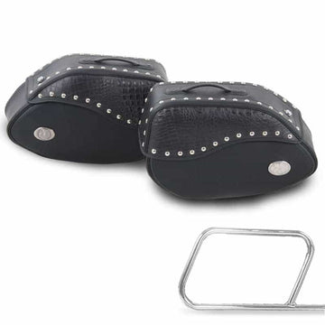 Motorcycle bag [Hepco & Becker] - saddlebags Ivory black - tube pannier holder