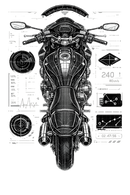 Suzuki gsf 650 [Hoodie] - Top-Down Tech - Chest Print