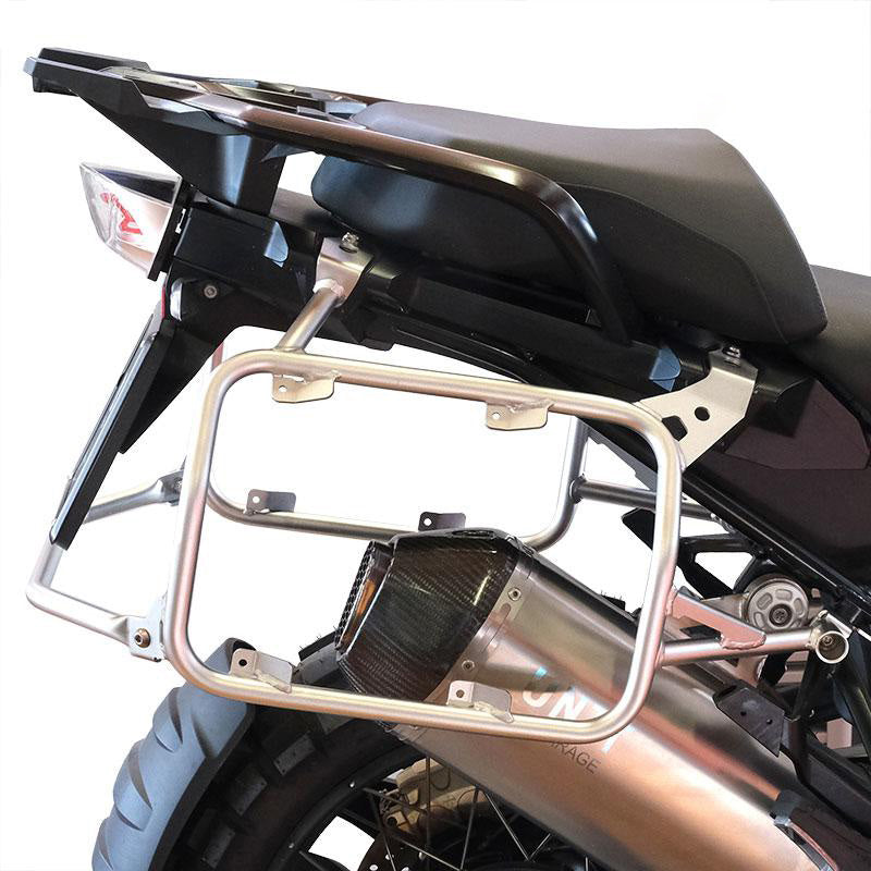 BMW R 1200 GS LC [2013-2018] - Paar Cult-Seitentaschen Spaltleder 40–50L + Alu-Platte + Taschenrahmen Alu R1200GS LC - R1250GS & ADV