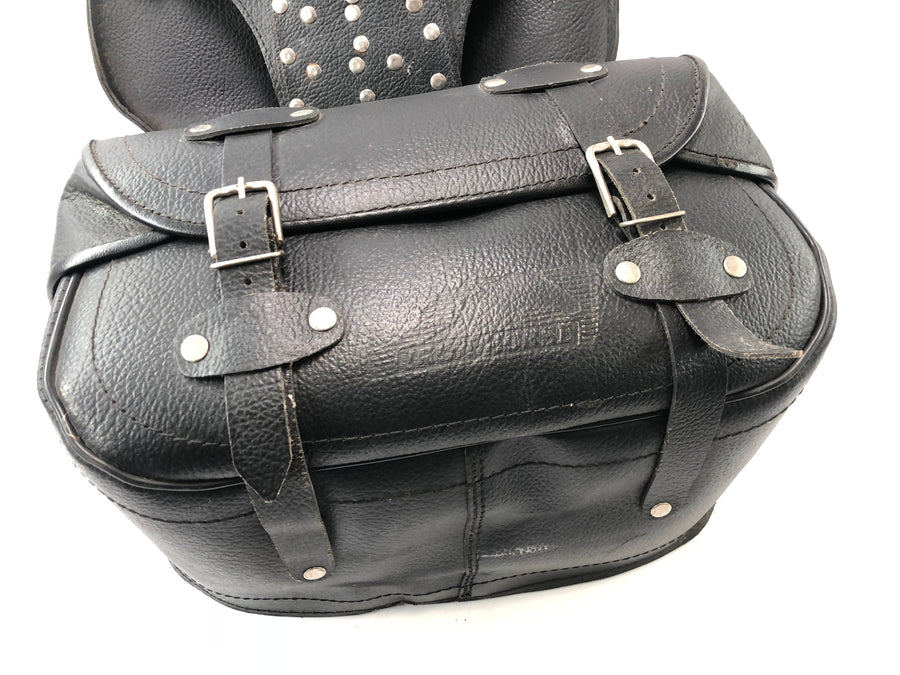Saddlebags leather chopper panniers