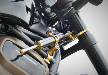 Motorrad [HYPERPRO] – Lenkungsdämpfer-Montagesatz, Schwarz (MK-HD12-S005-B)